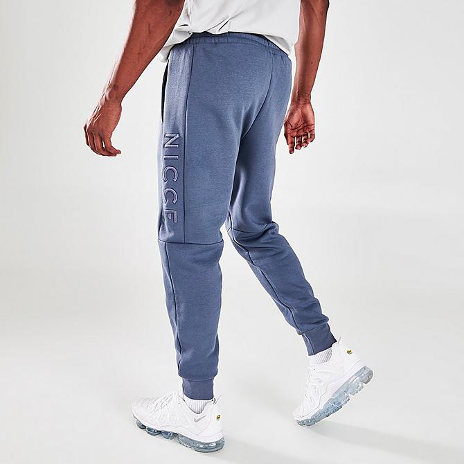 On Model 5 view of Men's NICCE Mercury Jogger Pants in Blue Click to zoom