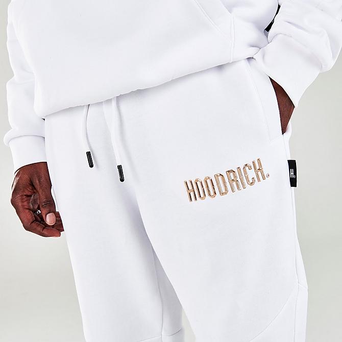 On Model 5 view of Men's Hoodrich Chromatic Jogger Pants in White/Gold Click to zoom