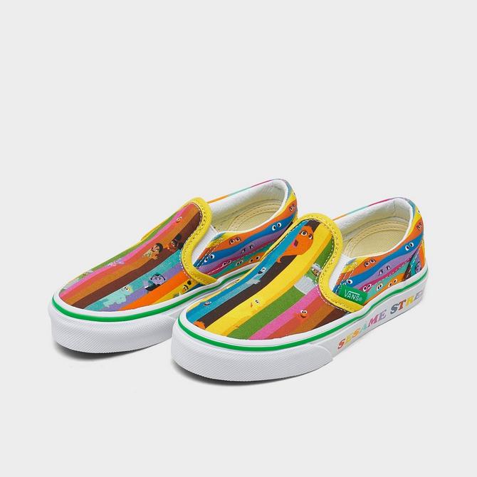 Little Kids Vans x Sesame Street Classic Slip On Casual Shoes