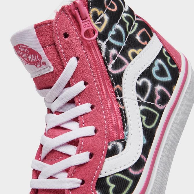 Vans shoes for girls shop black and pink high cut