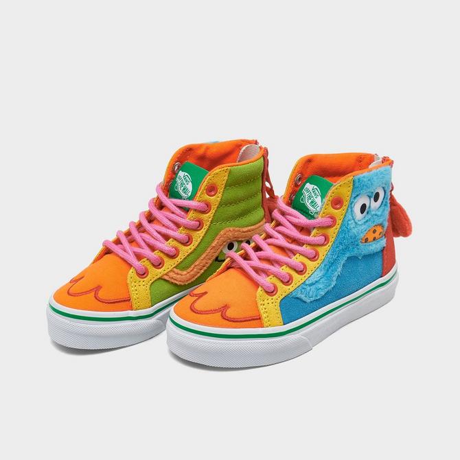 Little Kids' Vans X Sesame Street Sk8-Hi Zip Casual Shoes| Finish Line