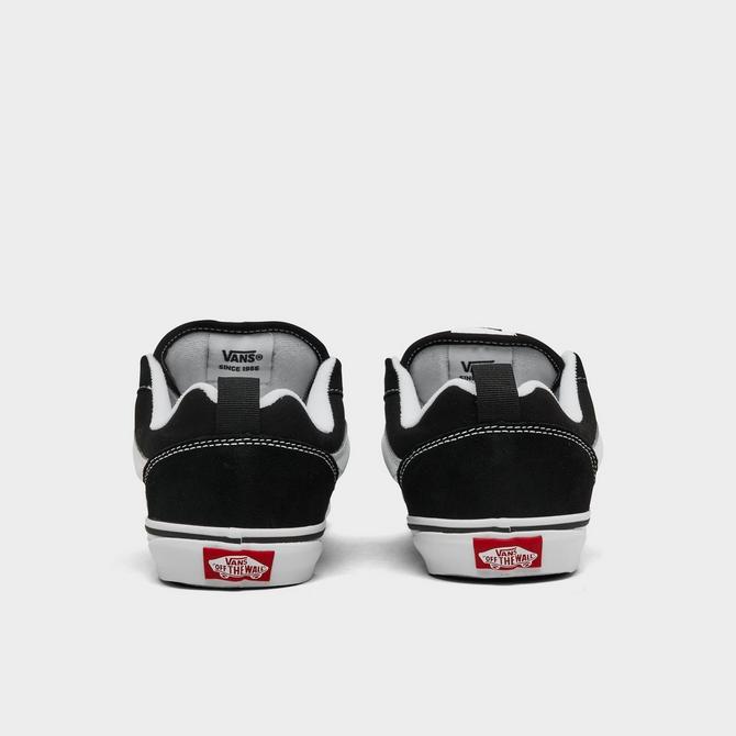Left view of Big Kids' Vans Knu Skool Casual Shoes in Black/White Click to zoom