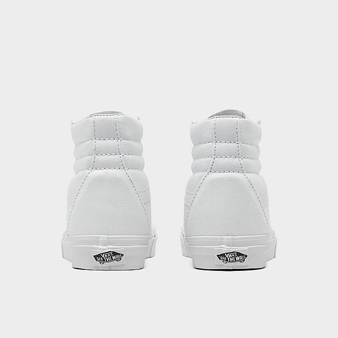 Left view of Women's Vans Sk8-Hi Casual Shoes in White/White Click to zoom