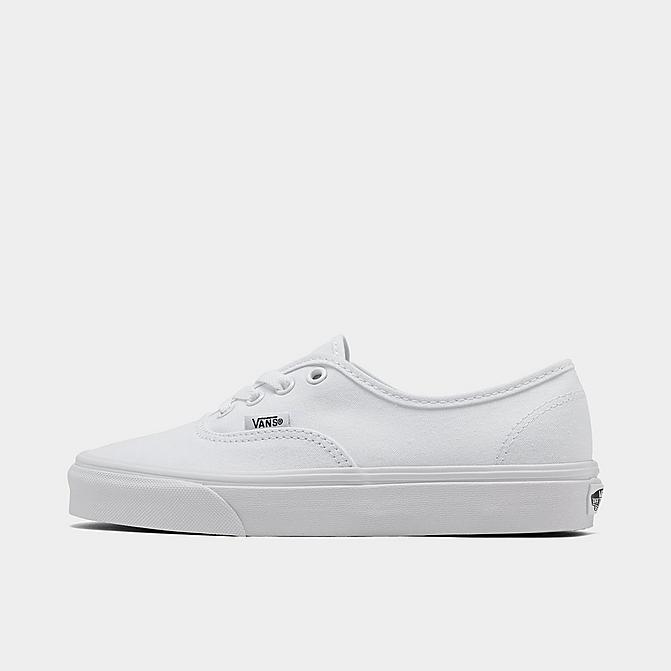 Right view of Women's Vans Authentic Casual Shoes in White/White Click to zoom
