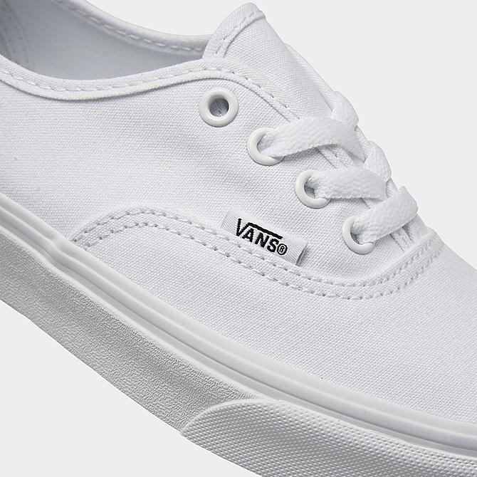 Front view of Women's Vans Authentic Casual Shoes in White/White Click to zoom