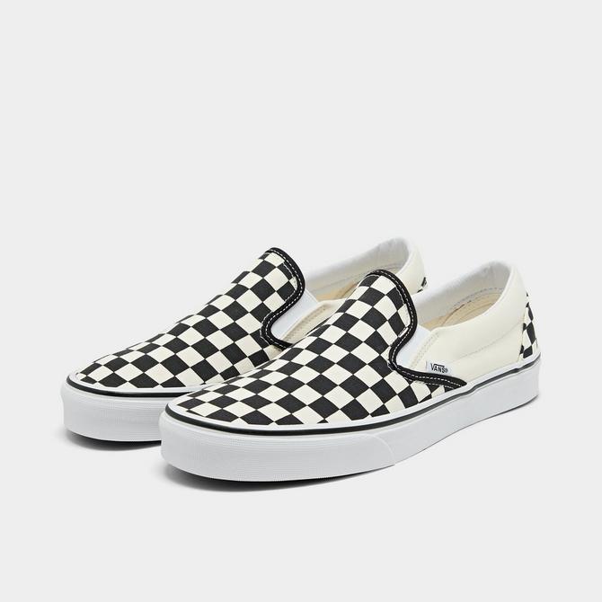 White slip on vans cheap big kids