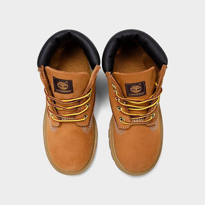 Back view of Kids' Toddler Timberland 6 Inch Classic Boots in Wheat Click to zoom