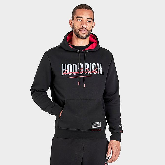 Front view of Men's Hoodrich OG Blend Graphic Print Pullover Hoodie in Black/Iron Gate/Lychee Click to zoom