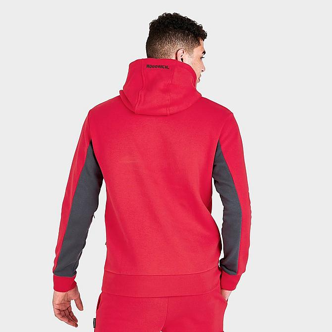 Back Right view of Men's Hoodrich OG Rosco Graphic Print Pullover Hoodie in Lychee/Irongate/White Click to zoom