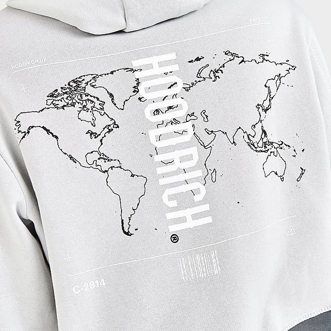 On Model 5 view of Men's Hoodrich OG Aspire Graphic Print Pullover Hoodie in Oyster/Irongate/White Click to zoom