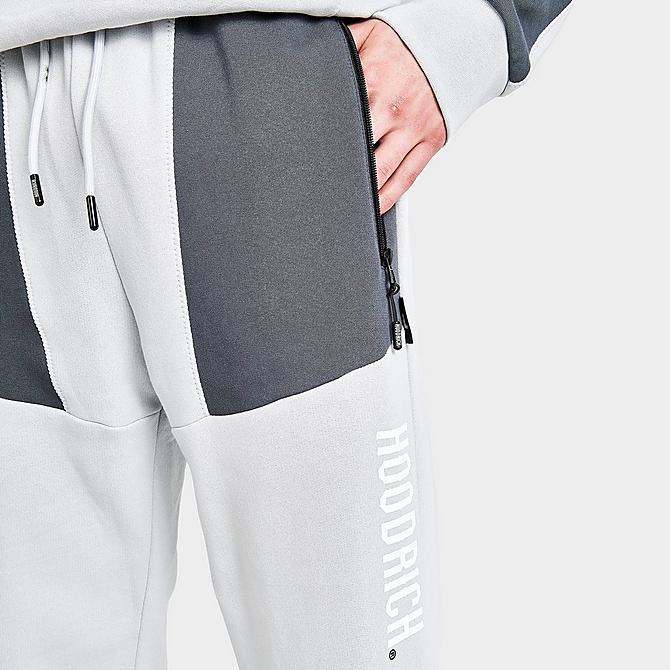 On Model 5 view of Men's Hoodrich OG Aspire Jogger Pants in Oyster/Irongate/White Click to zoom