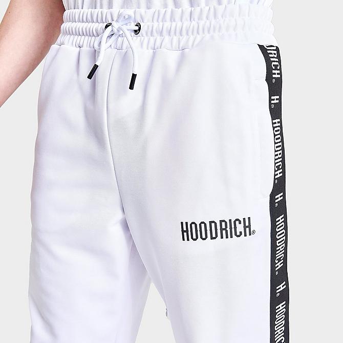 On Model 5 view of Men's Hoodrich OG Kraze Track Pants in White/Black/Lychee Click to zoom
