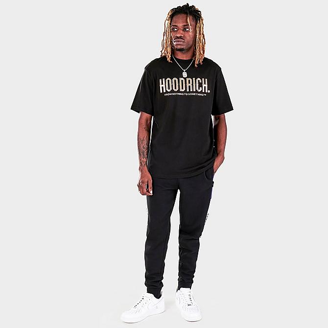 Front Three Quarter view of Men's Hoodrich Chromatic Graphic Print Short-Sleeve T-Shirt in Black/Gold Click to zoom