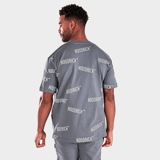 Back Right view of Men's Hoodrich Repro All-Over Print Short-Sleeve T-Shirt in Turbulence/Black/Ice Click to zoom