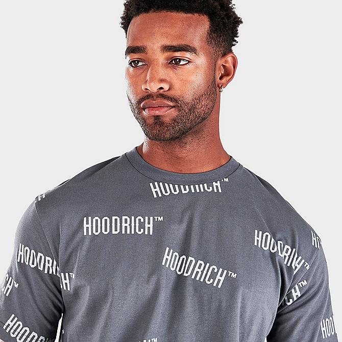 On Model 5 view of Men's Hoodrich Repro All-Over Print Short-Sleeve T-Shirt in Turbulence/Black/Ice Click to zoom