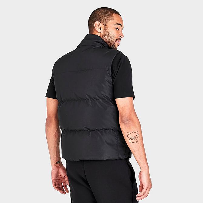 Back Left view of Men's Hoodrich Astro V2 Full-Zip Insulated Vest in Black/White Click to zoom