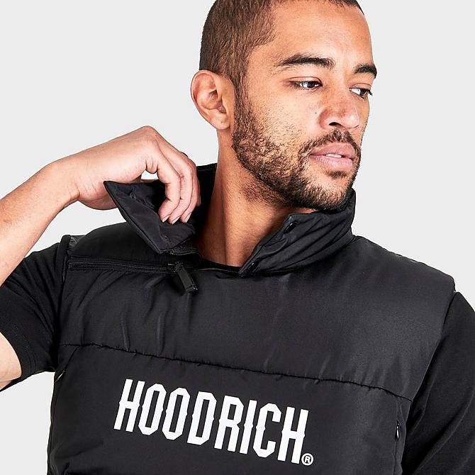 Back Right view of Men's Hoodrich Astro V2 Full-Zip Insulated Vest in Black/White Click to zoom