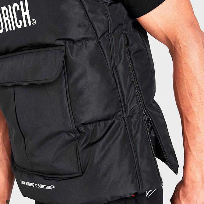 On Model 6 view of Men's Hoodrich Astro V2 Full-Zip Insulated Vest in Black/White Click to zoom