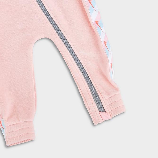 [angle] view of Girls' Infant Nike BFF Full-Zip Coverall Onesie in Arctic Punch Click to zoom