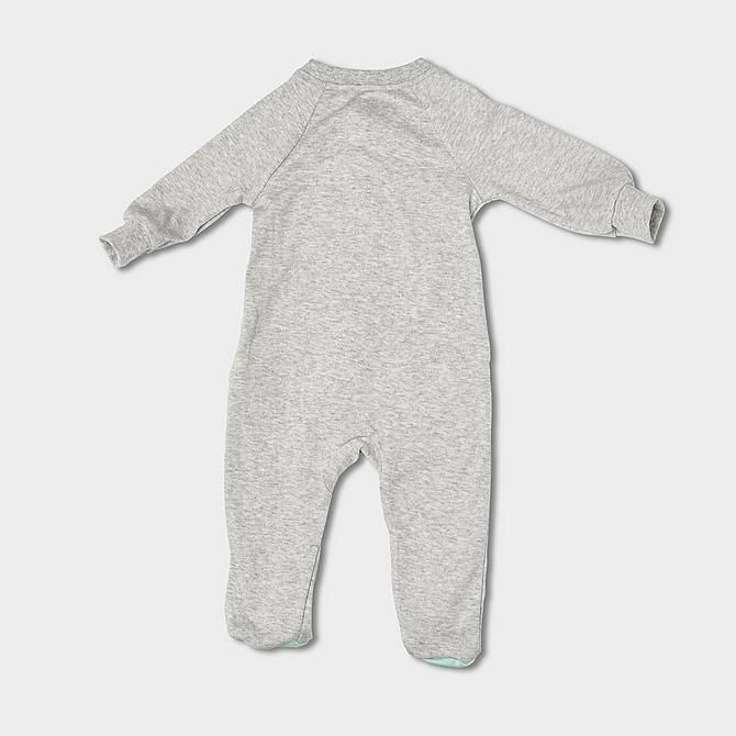 Front view of Infant Nike Footed Coverall in Grey Heather Click to zoom
