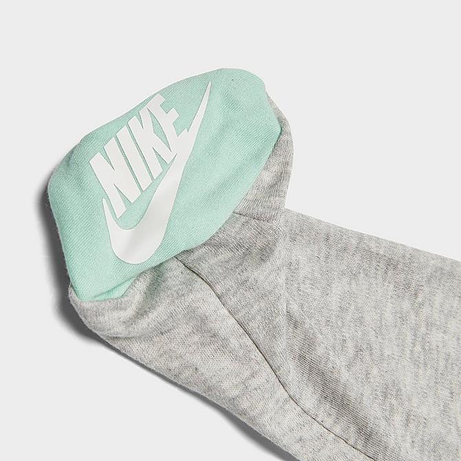 Left view of Infant Nike Footed Coverall in Grey Heather Click to zoom