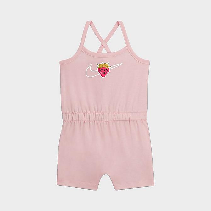 [angle] view of Girls' Infant Nike Lil Strawberry Romper (0M - 9M) in Atmosphere Click to zoom