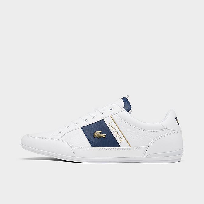 Right view of Men's Lacoste Chaymon 120 Casual Shoes in White/Navy Click to zoom