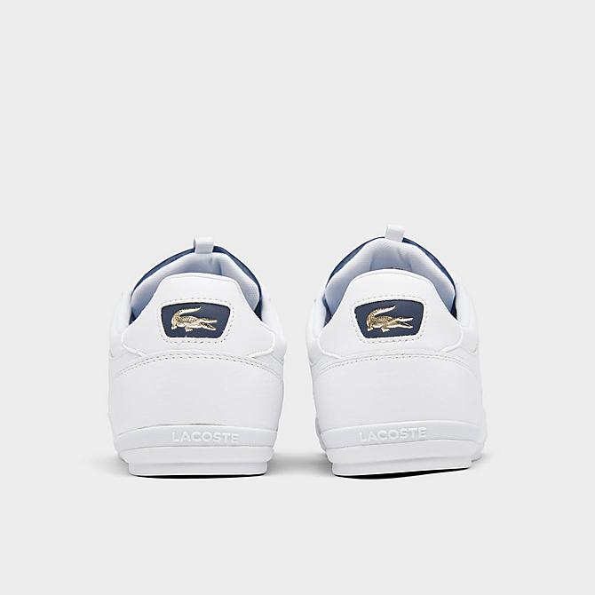 Left view of Men's Lacoste Chaymon 120 Casual Shoes in White/Navy Click to zoom