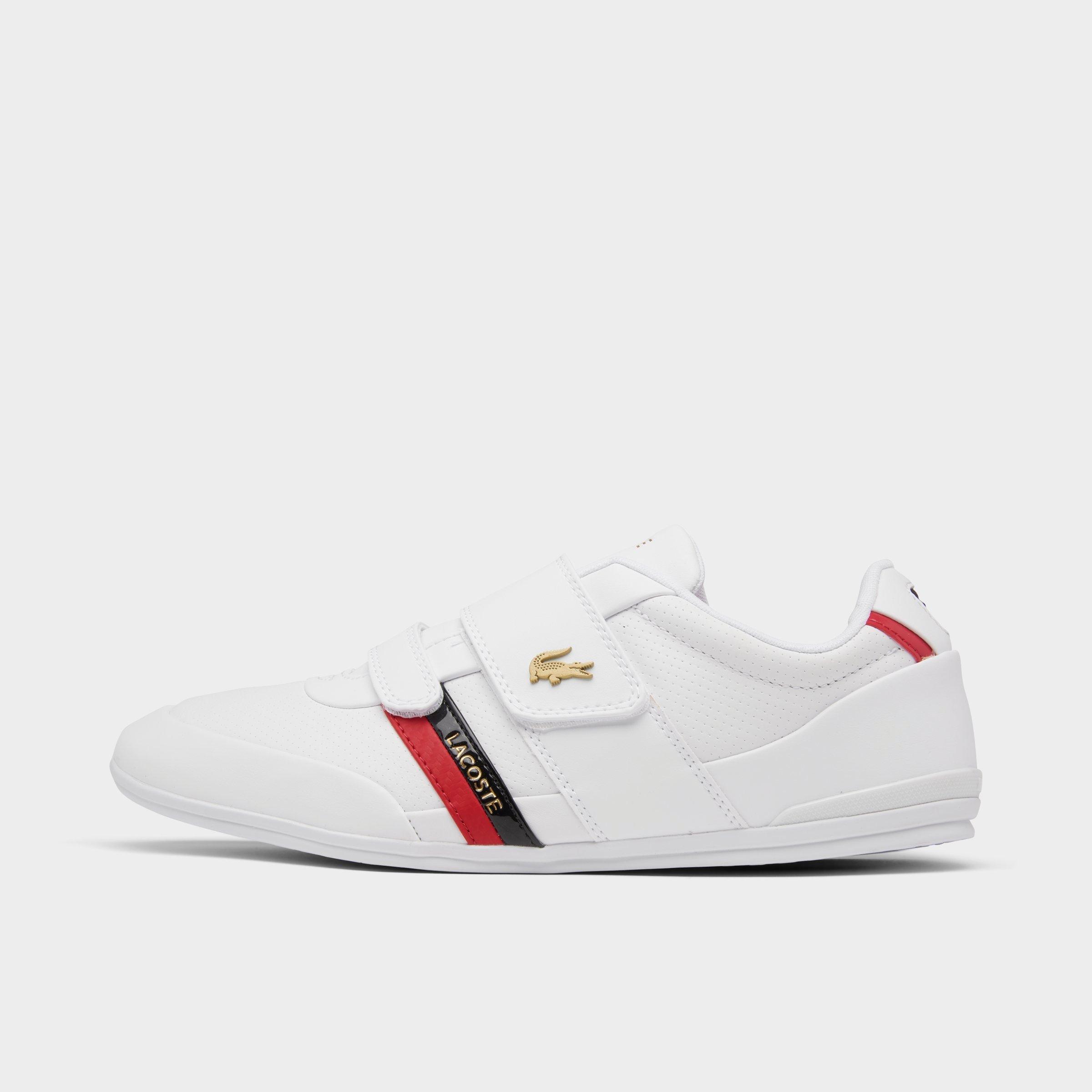 lacoste shoes white and red