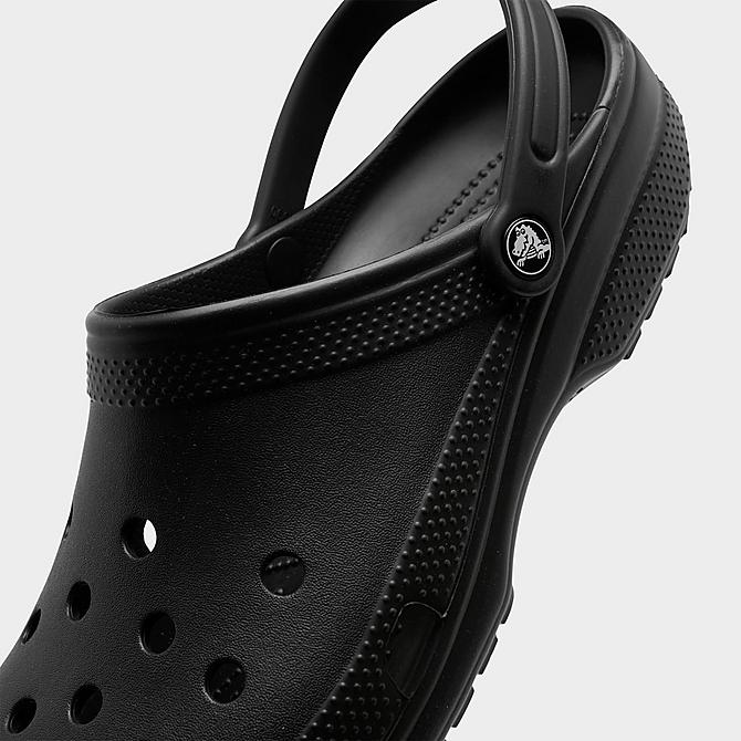 Front view of Unisex Crocs Classic Clog Shoes (Men's Sizing) in Black Click to zoom