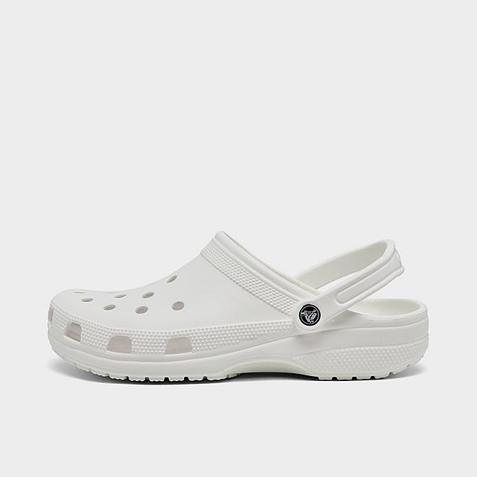 Right view of Unisex Crocs Classic Clog Shoes (Men's Sizing) in White Click to zoom