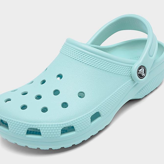 Front view of Unisex Crocs Classic Clog Shoes (Men's Sizing) in Ice Blue Click to zoom