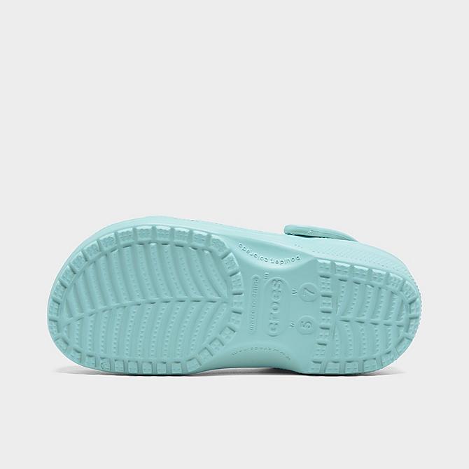 Bottom view of Unisex Crocs Classic Clog Shoes (Men's Sizing) in Ice Blue Click to zoom