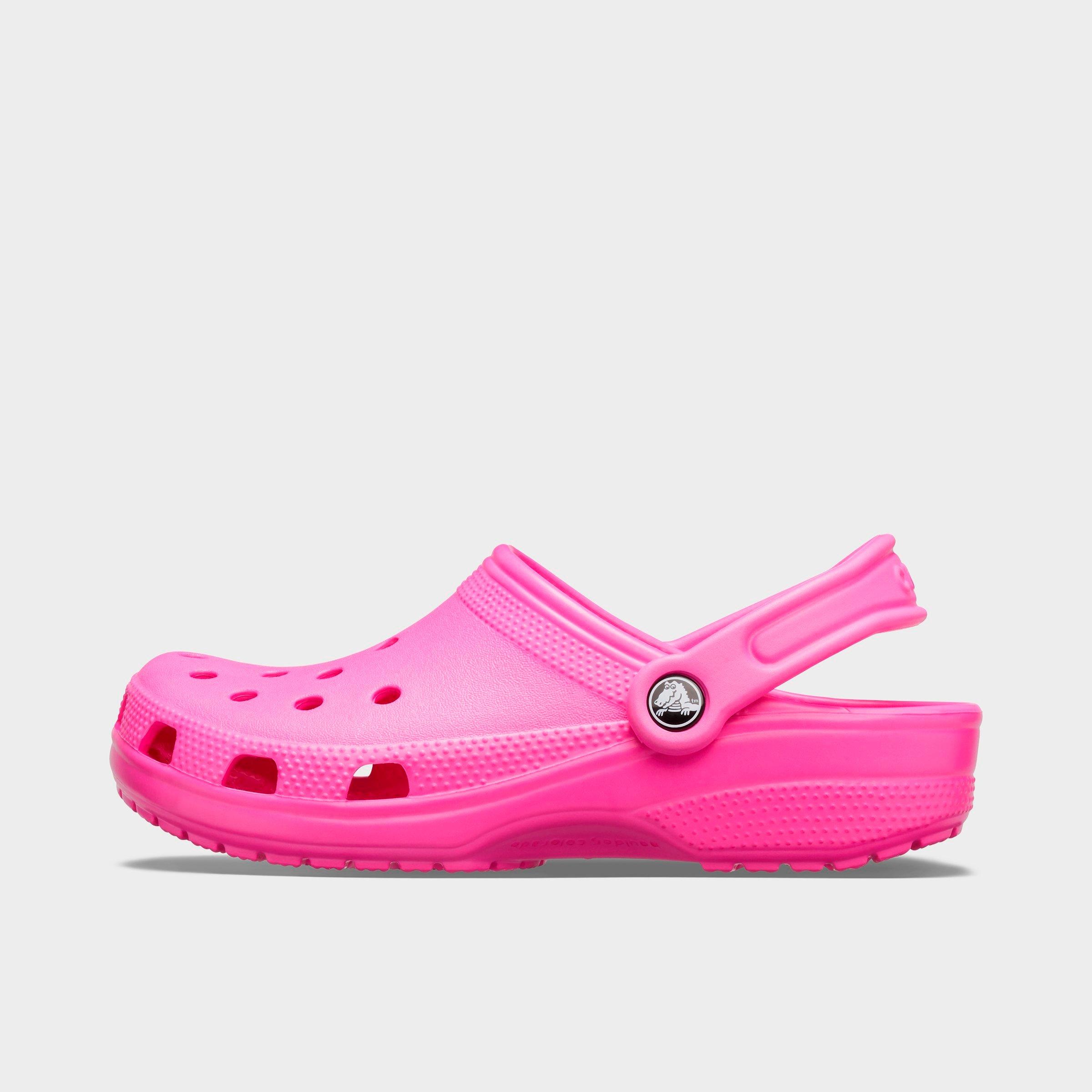 pink croc slippers