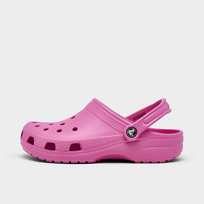 Right view of Unisex Crocs Classic Clog Shoes (Men's Sizing) in Taffy Pink Click to zoom