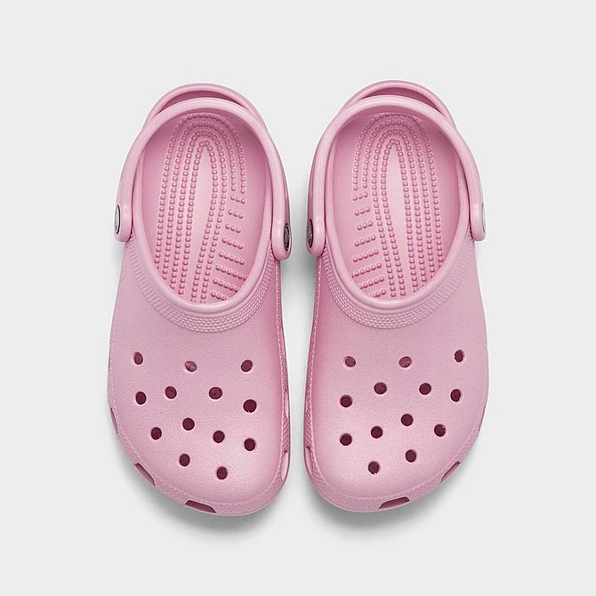 Back view of Unisex Crocs Classic Clog Shoes (Men's Sizing) in Ballerina Pink Click to zoom