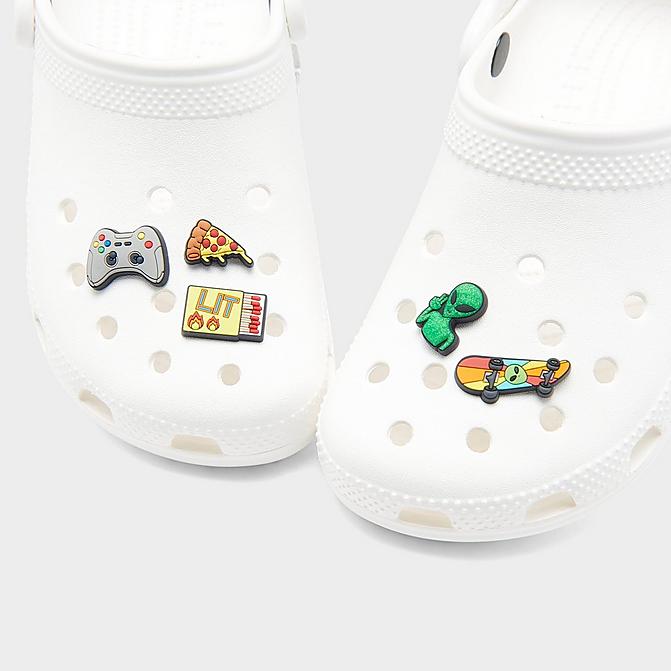 Front view of Crocs Jibbitz The Gamer Charms (5-Pack) in Multi Click to zoom
