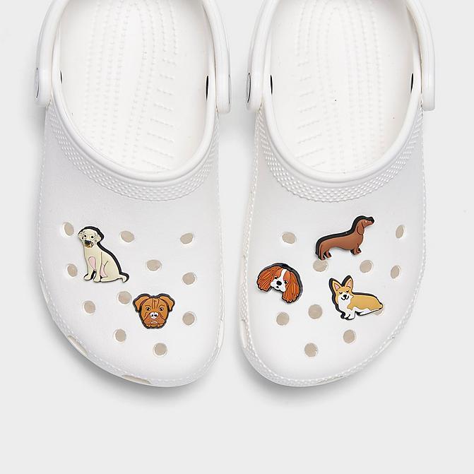 Front view of Crocs Puppy Love Jibbitz Charms (5-Pack) in Multi Click to zoom