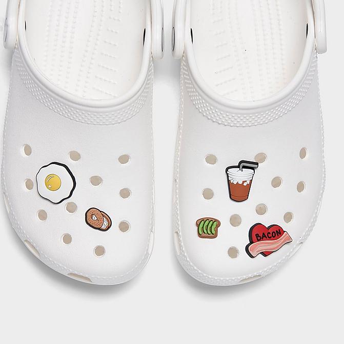 Front view of Crocs Breakfast Lover Jibbitz Charms (5-Pack) in Multi Click to zoom