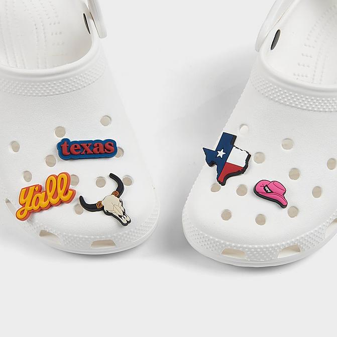Front view of Crocs Jibbitz Texas Wanderlust Charms (5-Pack) in Multi Click to zoom