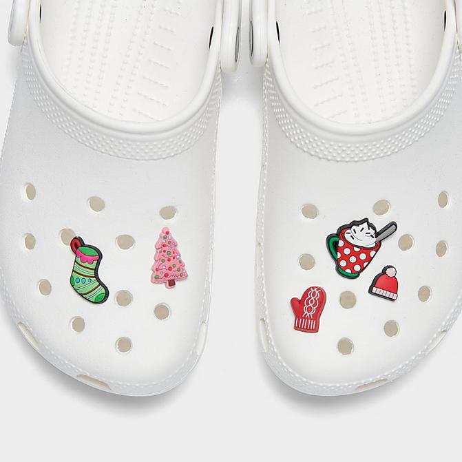 Front view of Crocs Jibbitz Happy Holidays Charms (5-Pack) in Multi Click to zoom