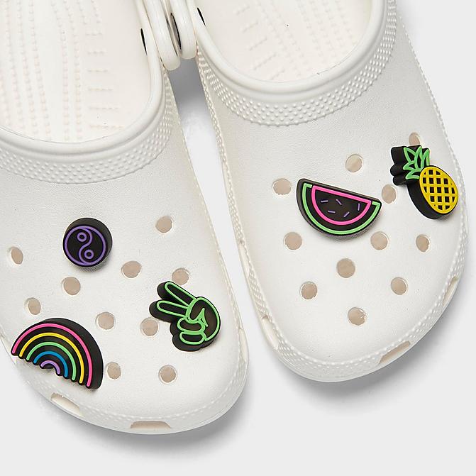 Front view of Crocs Jibbitz LED Fun Charms (5-Pack) in Multi-Color Click to zoom