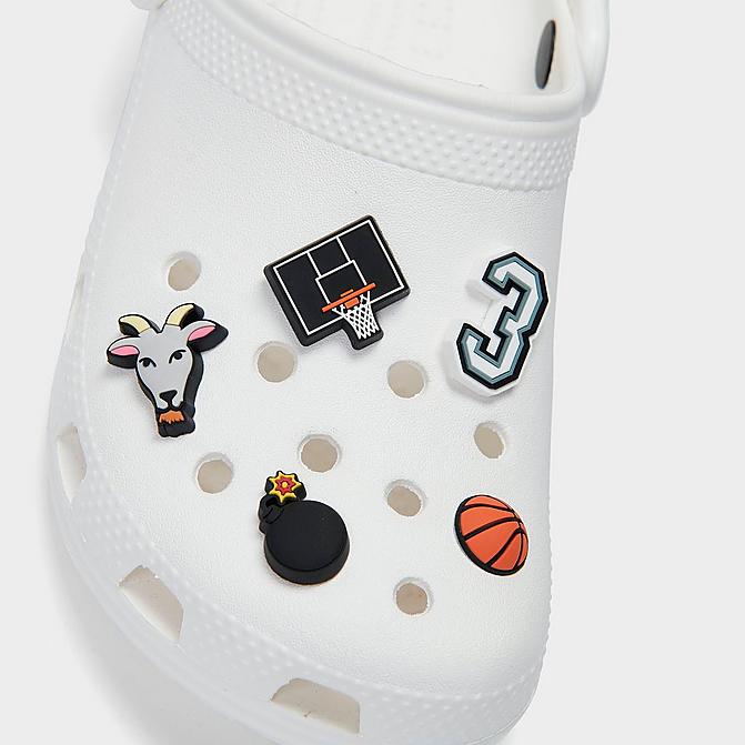 Front view of Crocs Jibbitz Basketball Star Charms (5-Pack) in Multi-Color Click to zoom