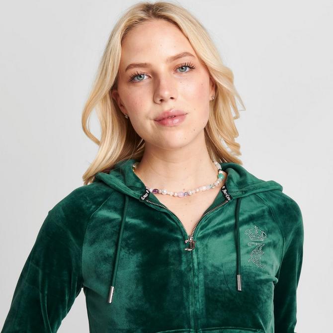 Juicy couture discount green velour hoodie