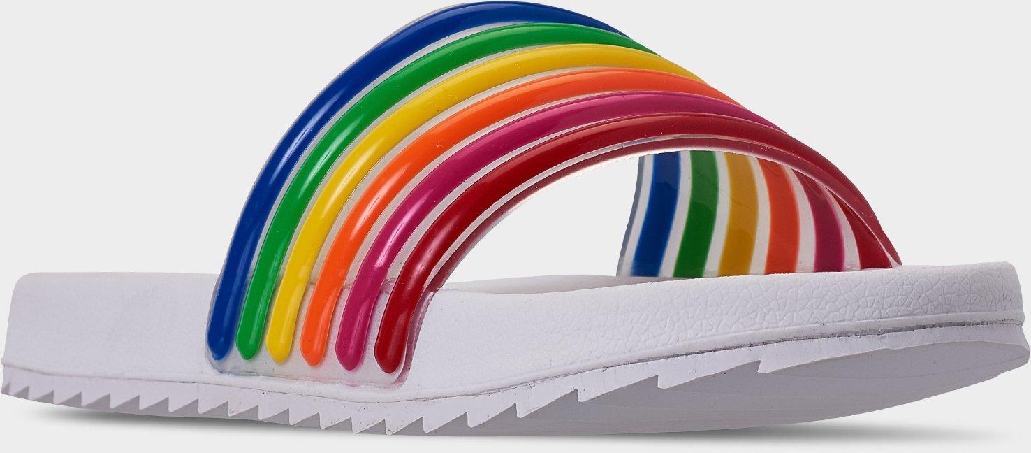 tommy hilfiger rainbow slides womens