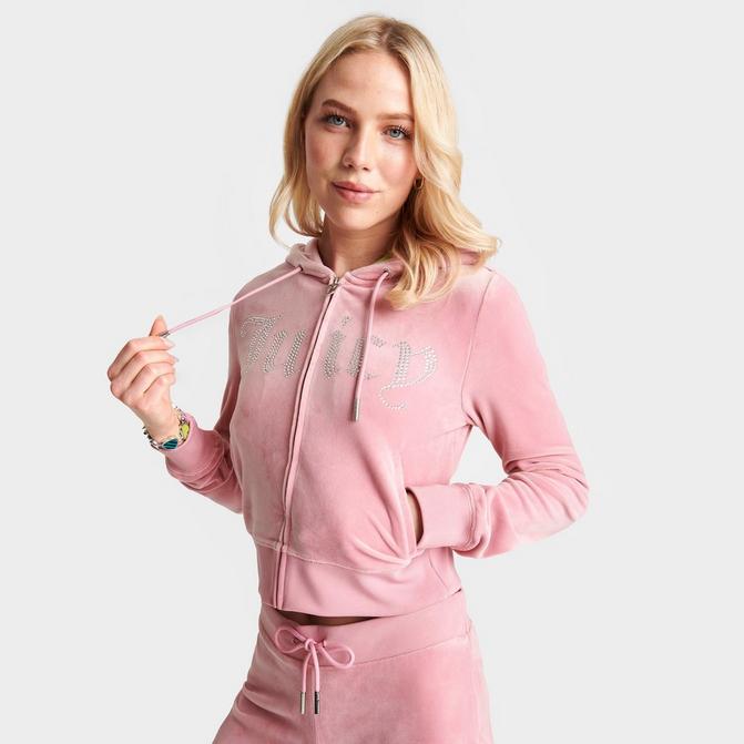 Women s Juicy Couture Bling Front Hoodie Finish Line