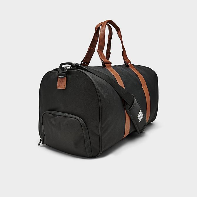 Alternate view of Herschel Novel Duffel Bag in Black/Tan Synthetic Leather Click to zoom
