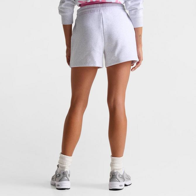 [angle] view of Women's Juicy Couture Wave Fleece Shorts in Heather/Pink Click to zoom
