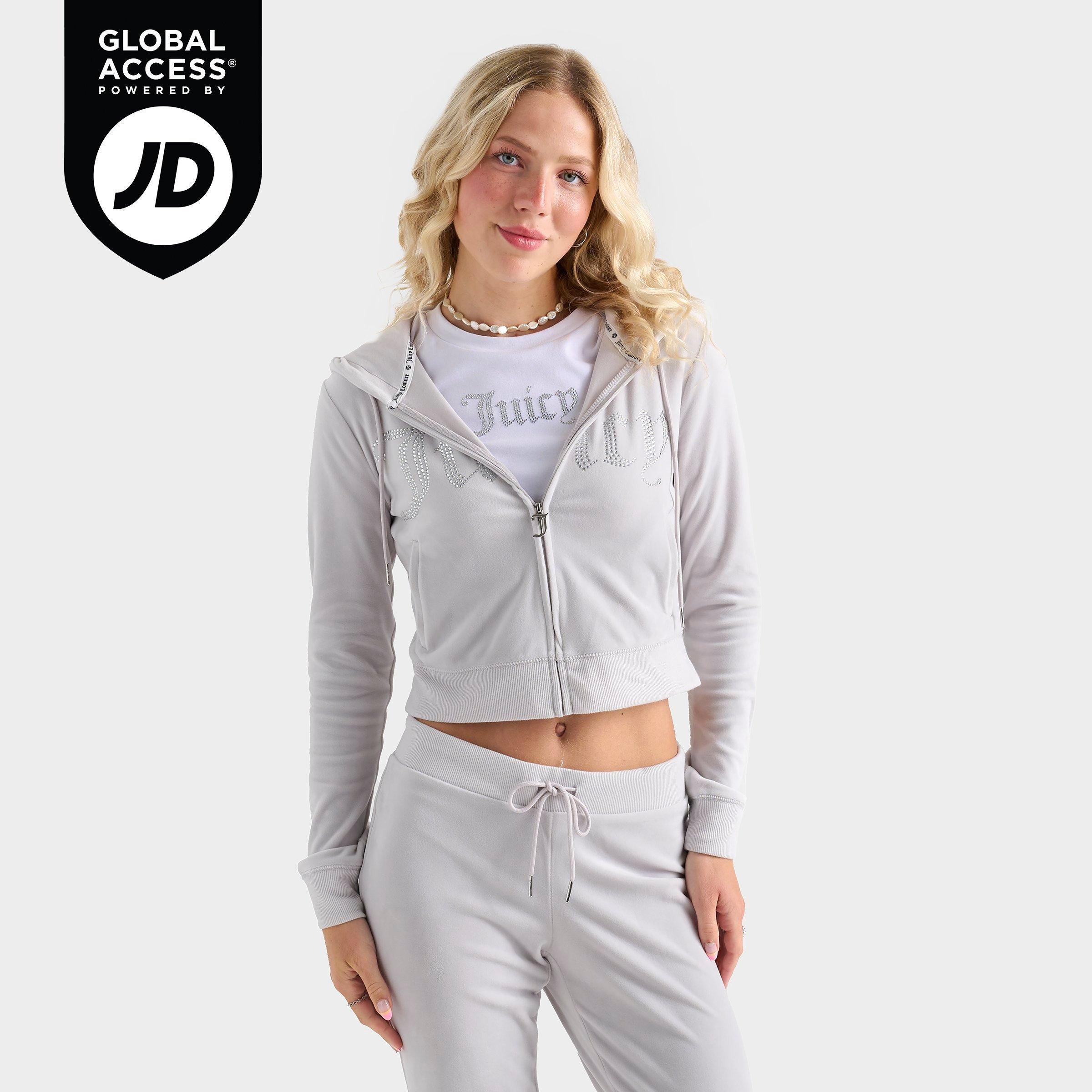 Women's Juicy Couture Bling Front Hoodie | Finish Line