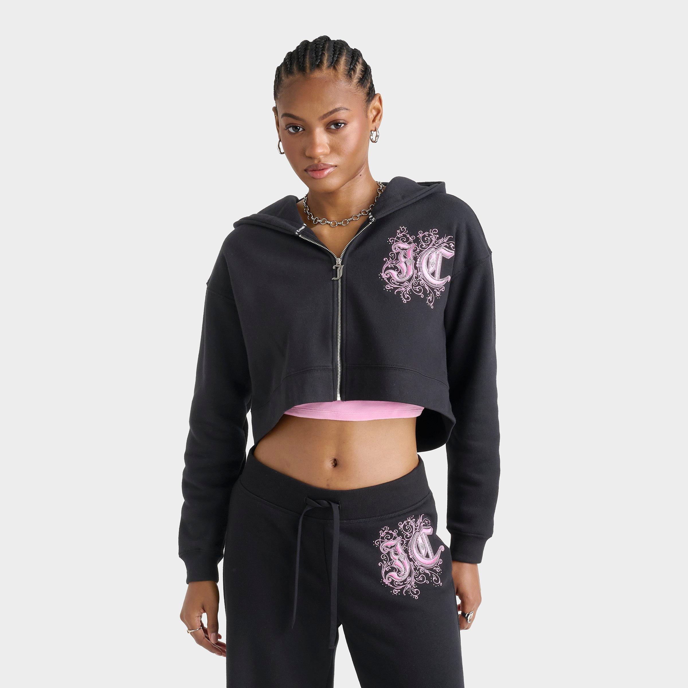 Women's Juicy Couture Ren Cropped Full-Zip Hoodie | Finish Line